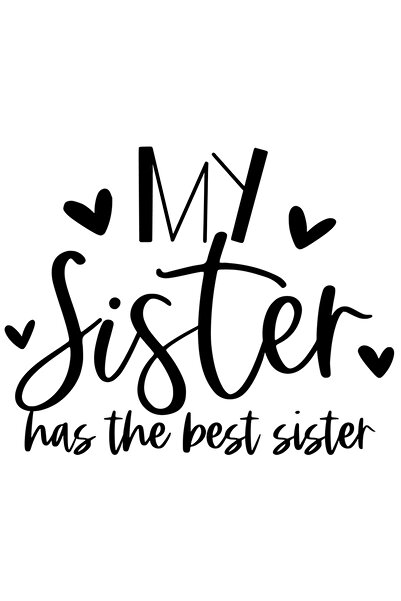 StoryGift Romania Sticker Eticheta 40CM Exterior cu inimioare si mesajul "Sor...