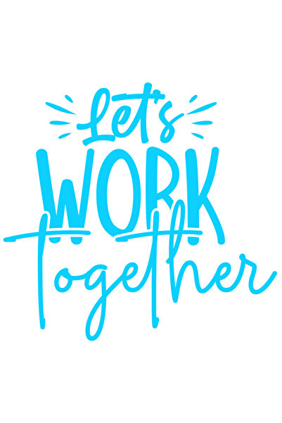 StoryGift Romania Sticker Exterior cu mesaj in engleza "Let's work together" ...