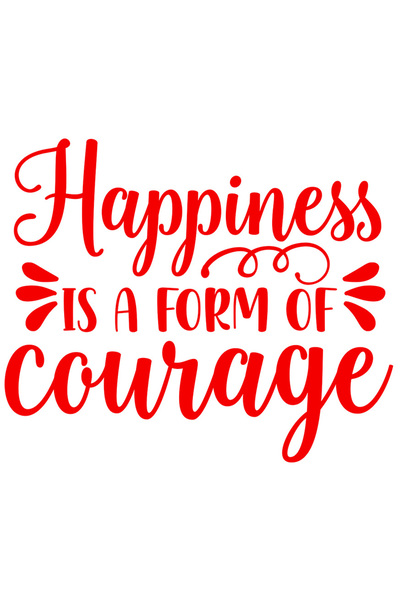 StoryGift Romania Sticker Autocolant 30CM Exterior cu mesaj motivational in engleza "Happiness is a form of cour