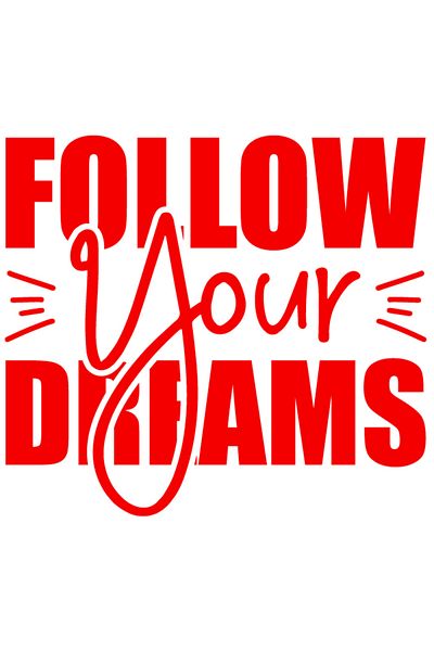 StoryGift Romania Sticker Autocolant 30CM Exterior cu mesaj motivational in limba engleza "Follow your dreams" -