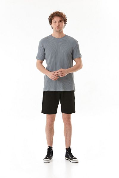 Fulla Moda Honeycomb Fabric Tie Waist Pocket Shorts