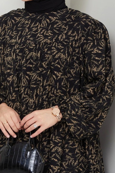 Moda MSK Μοντέρνο και άνετο φόρεμα μεγάλου μεγέθους βισκόζης μαμάς με πέτρα