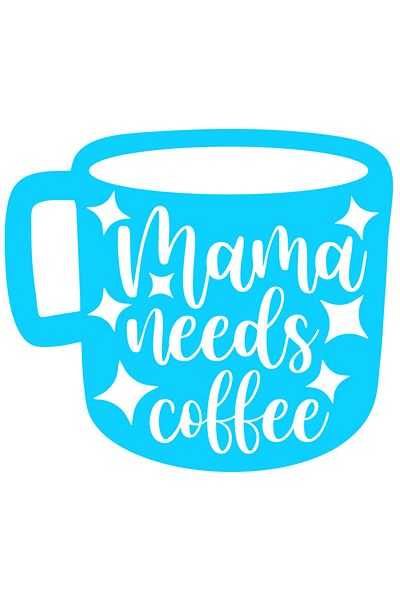 StoryGift Romania Sticker Eticheta 40CM Exterior cu mesajul in engleza "Mama needs coffee" - mama are nevoie de