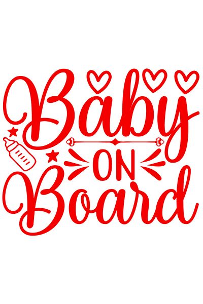 StoryGift Romania Sticker Autocolant 70CM Exterior cu inimioare si mesaj care indica faptul ca e un bebelus la b