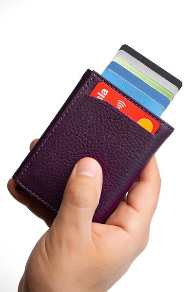 Niki Leather Legend Purple Genuine Leather Smart Mechanism Wallet