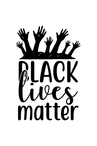 StoryGift Romania Sticker Eticheta 40CM Exterior cu mesajul in engleza "Black lives matter" - vietile negre cont