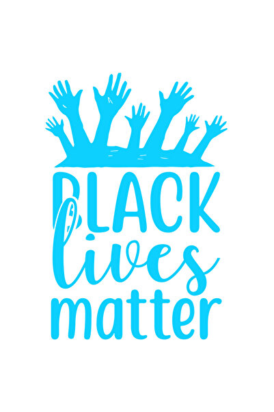 StoryGift Romania Sticker Eticheta 40CM Exterior cu mesajul in engleza "Black lives matter" - vietile negre cont