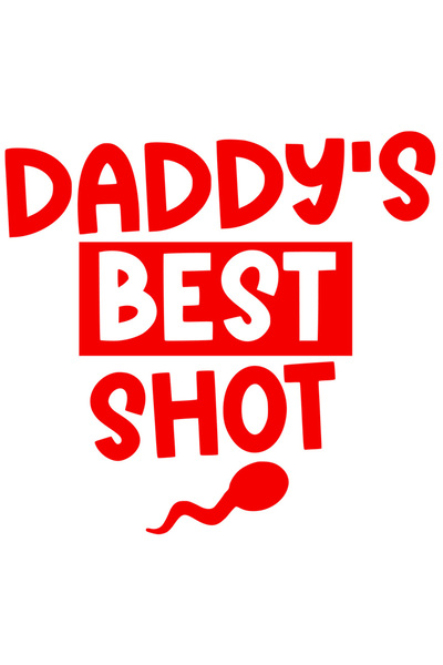 StoryGift Romania Sticker Autocolant 30CM Exterior cu textul in engleza "Daddy's best shot" - cea mai buna lovit