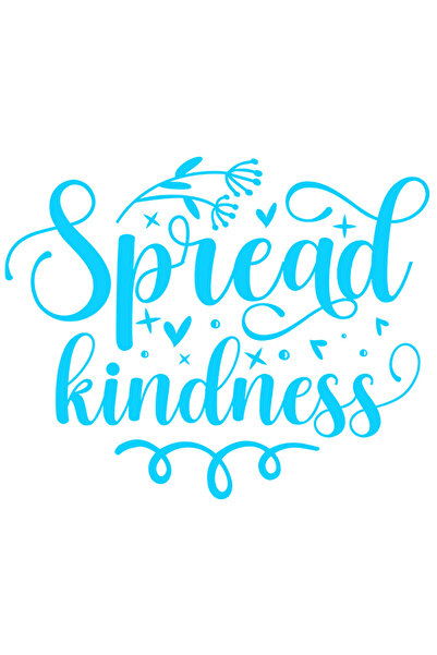 StoryGift Romania Sticker Autocolant 30CM Exterior cu inimioare si textul "Spread kindness" - imprastie bunatate