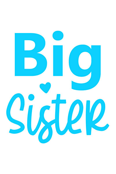 StoryGift Romania Sticker Autocolant 30CM Exterior cu inimioara pentru o sora mai mare iubita si respectata - fa