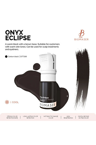 BİOMASER ONYX ECLİPSE, Pudra seri 12ml Profesyonel Kalıcı Makyaj Kaş Pigmenti