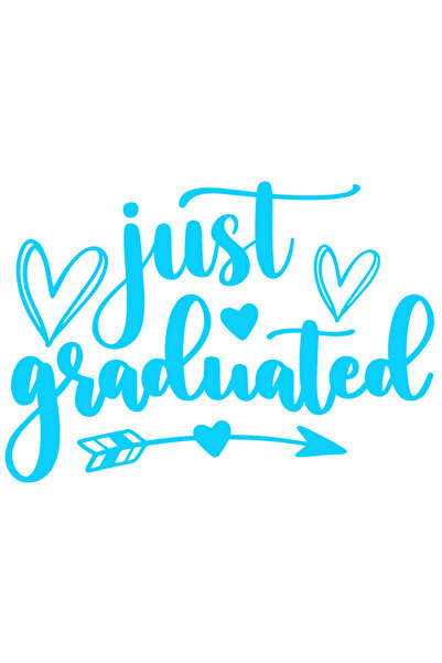 StoryGift Romania Sticker Exterior cu inimioare pentru cei care tocmai au absolvit - realizare , Vinyl Albas