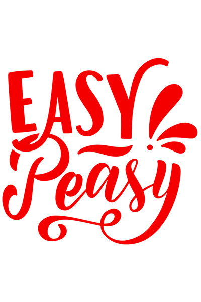 StoryGift Romania Sticker Adeziv 90CM Exterior cu textul in engleza "Easy-peasy" - floare la ureche , Vinyl Rosu