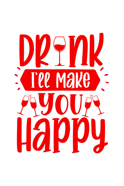 StoryGift Romania Sticker Autocolant 30CM Exterior pentru consumatorii de bauturi tari cu mesaj in engleza , Vin