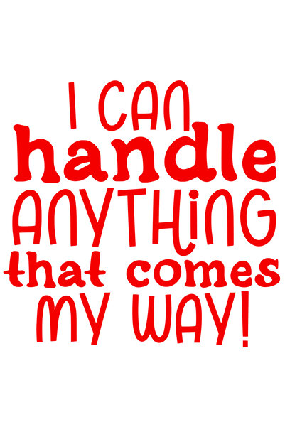 StoryGift Romania Sticker Eticheta 40CM Exterior cu mesajul "Ma descurc cu or...