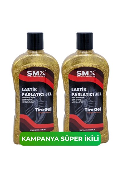 SMX Simli Jel Lastik Parlatıcı 500 Ml 2 Adet+ Sünger Hediye