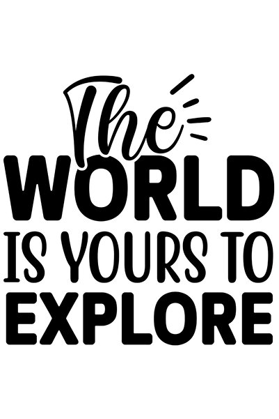 StoryGift Romania Sticker Adeziv 90CM Exterior cu mesajul "The world is yours...