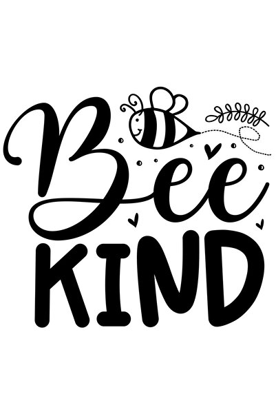 StoryGift Romania Sticker Exterior cu o albina si textul "Bee kind" - fii bun...