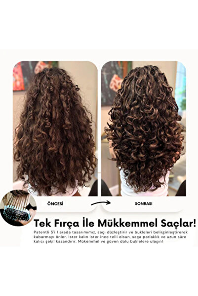 HEEDOF SİHİRLİ BUKLE TARAĞI - BUKLE BELİRGİNLEŞTİRİCİ TARAK- KIVIRCIK SAÇ FIRÇASI- MÜKEMMEL BUKLELER-YEŞİL