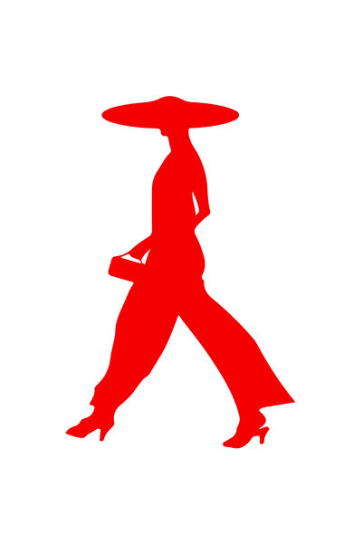 StoryGift Romania Sticker Autocolant 70CM Exterior cu o femeie eleganta - pos...