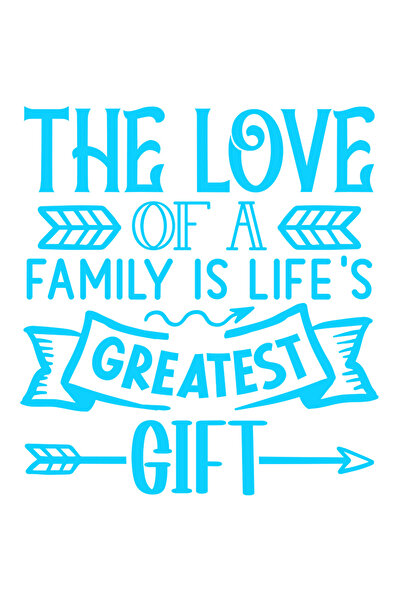 StoryGift Romania Sticker Exterior cu mesajul "Iubirea unei familii este cel mai mare cadou al vietii" , Vin