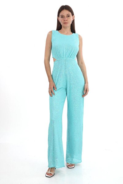 MODAS Bisiklet Yaka bull payetli tulum