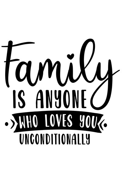 StoryGift Romania Sticker Autocolant 30CM Exterior cu textul "Family is anyon...