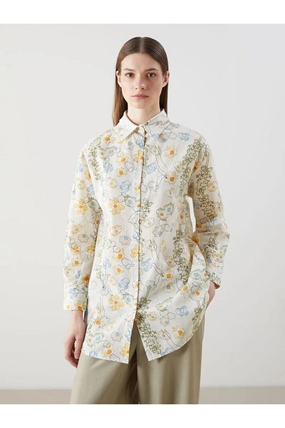 LC Waikiki LCW Modest Patterned Oversize Women's Shirt Tunic