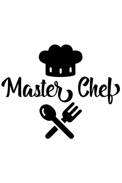 StoryGift Romania Sticker Eticheta 40CM Exterior pentru bucatarii sefi - ordine mancare , Vinyl Negru, 40 cm