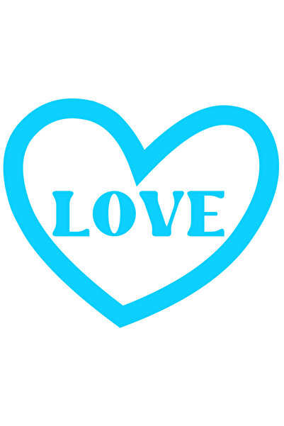 StoryGift Romania Sticker Autocolant 70CM Exterior cu inimioara si textul "Lo...