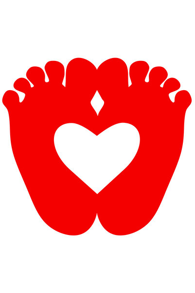 StoryGift Romania Sticker Autocolant 70CM Exterior cu o inimioara si 2 pasi - joaca afectiune copilarie bebelus