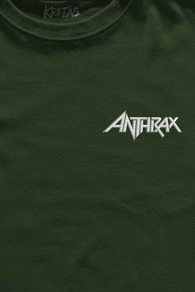 Kretas Μπλουζάκι Unisex Χακί Anthrax Thrash Metal Big Four Κιθάρα Μουσική Μίνιμαλ μπλουζάκι με στάμπα
