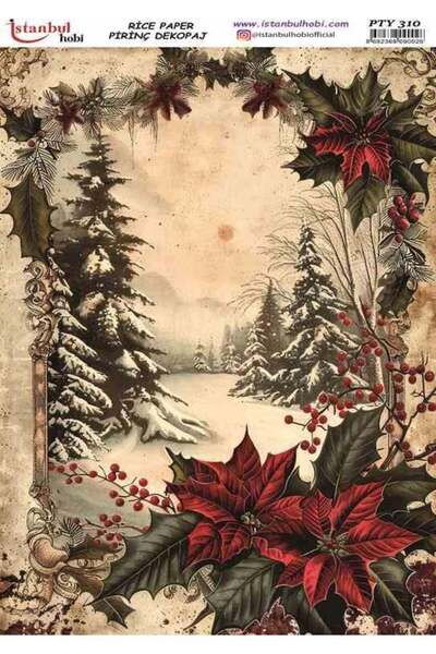 İstanbul Hobi İstanbul Hobi Yılbaşı Temalı Pirinç Dekopaj pty310