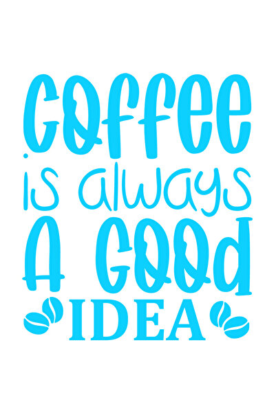 StoryGift Romania Sticker Autocolant 30CM Exterior cu textul "Cafeaua este in...