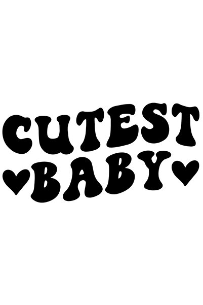 StoryGift Romania Sticker Exterior cu inimioare si textul in engleza "Cutest ...