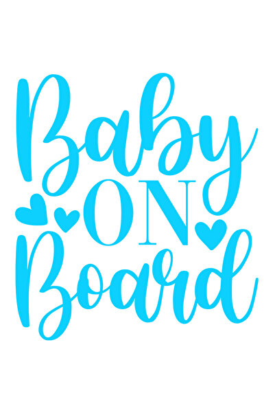 StoryGift Romania Sticker Autocolant 30CM Exterior cu inimioare si textul in engleza "Baby on board" - bebelus l