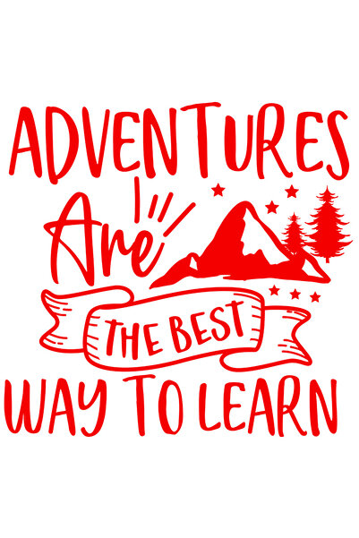 StoryGift Romania Sticker Adeziv 90CM Exterior cu munti si brazi cu mesajul "Aventurile sunt cele mai bune cai d