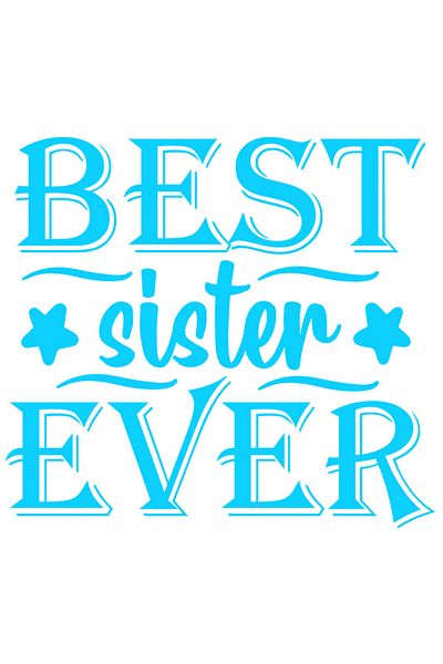 StoryGift Romania Sticker Exterior cu stelute pentru cea mai tare sora dintotdeauna , Vinyl Albastru, 40 cm