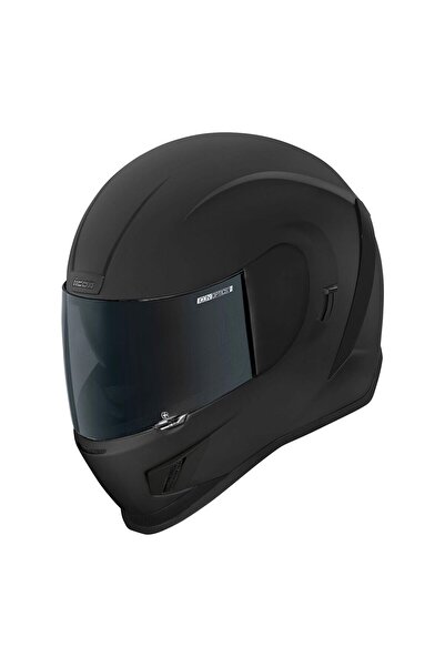 Icon Airform Dark Kapalı Motosiklet Kaskı Mat Siyah