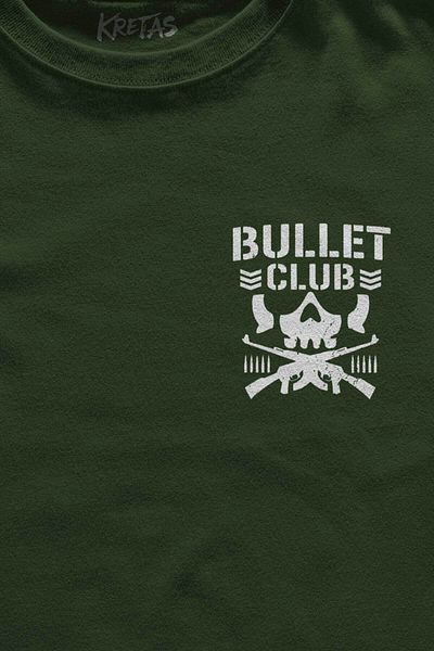 Kretas Μπλουζάκι Unisex Χακί Μπλουζάκι Bullet Club Gym Fight Wwe Wrestling Sports κανονική εφαρμογή Μίνιμαλ μπλουζάκι με στάμπα μπροστά