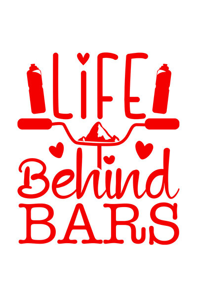 StoryGift Romania Sticker Exterior pentru pasionatii de plimbari cu bicla si mesajul "Life behind bars" - vi