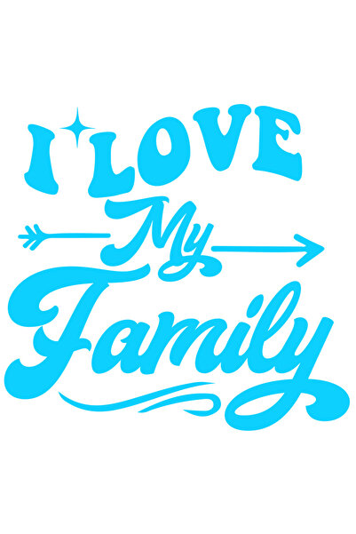 StoryGift Romania Sticker Adeziv 90CM Exterior cu mesajul "I love my family" ...