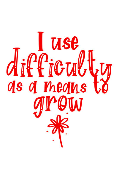 StoryGift Romania Sticker Exterior cu o floare si mesajul "Folosesc dificulta...