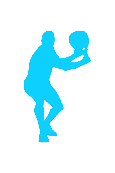 StoryGift Romania Sticker Adeziv 90CM Exterior pentru pasionatii de tenis - racheta de tenis , Vinyl Albastru, 90 cm