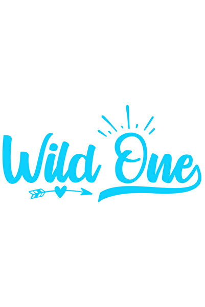 StoryGift Romania Sticker Eticheta 40CM Exterior pentru cei care iubesc natura cu textul "Wild one" - cel salbat