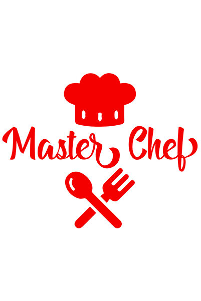 StoryGift Romania Sticker Adeziv 90CM Exterior pentru bucatarii sefi - ordine mancare , Vinyl Rosu, 90 cm