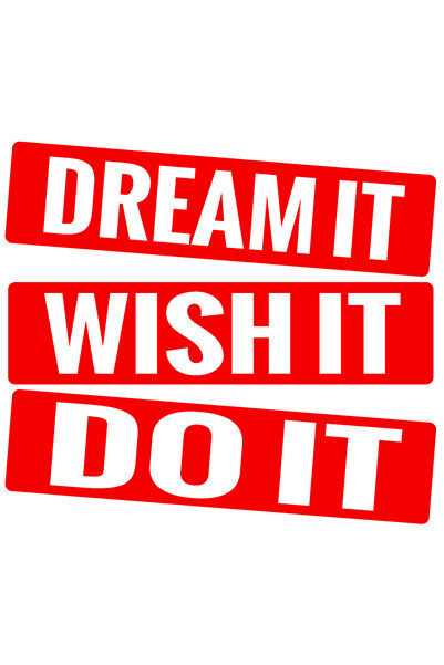 StoryGift Romania Sticker Autocolant 70CM Exterior cu textul "Dream it, wish ...