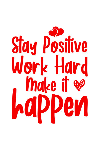 StoryGift Romania Sticker Autocolant 70CM Exterior cu textul "Stay positive, ...