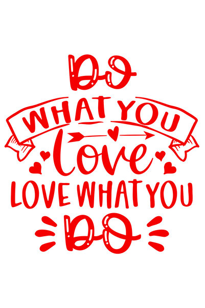 StoryGift Romania Sticker Autocolant 70CM Exterior cu mesaj care te indeamna sa faci ceea ce iubesti - din pasiu