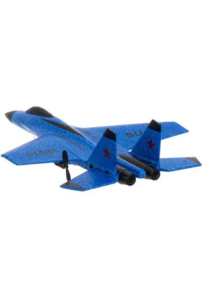 iUni Fx820 Remote Control Fighter Plane, Su-35, Gyroscope, Impact Resistant, Blue